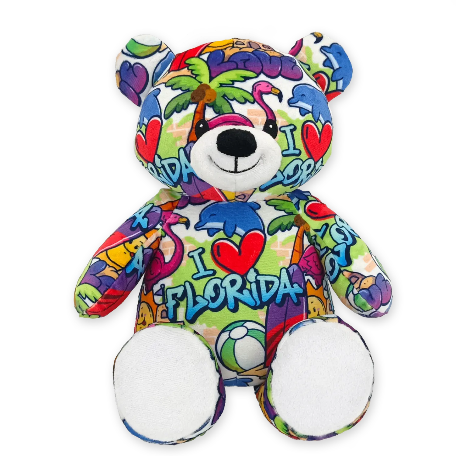 10" Florida Graffiti Eco Teddy Bear