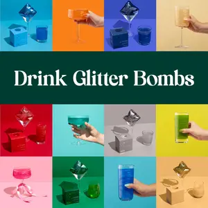 Magical Glitter Bombs Collection - Edible Glitter Cotton Candy Drink Toppings - Sweet Bombs for Magical & Sparkly Bubbly Beverages