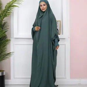 One-piece Full-length Jilbab Prayer Abaya Dress Loose Fit Full Cover, Muslim wear