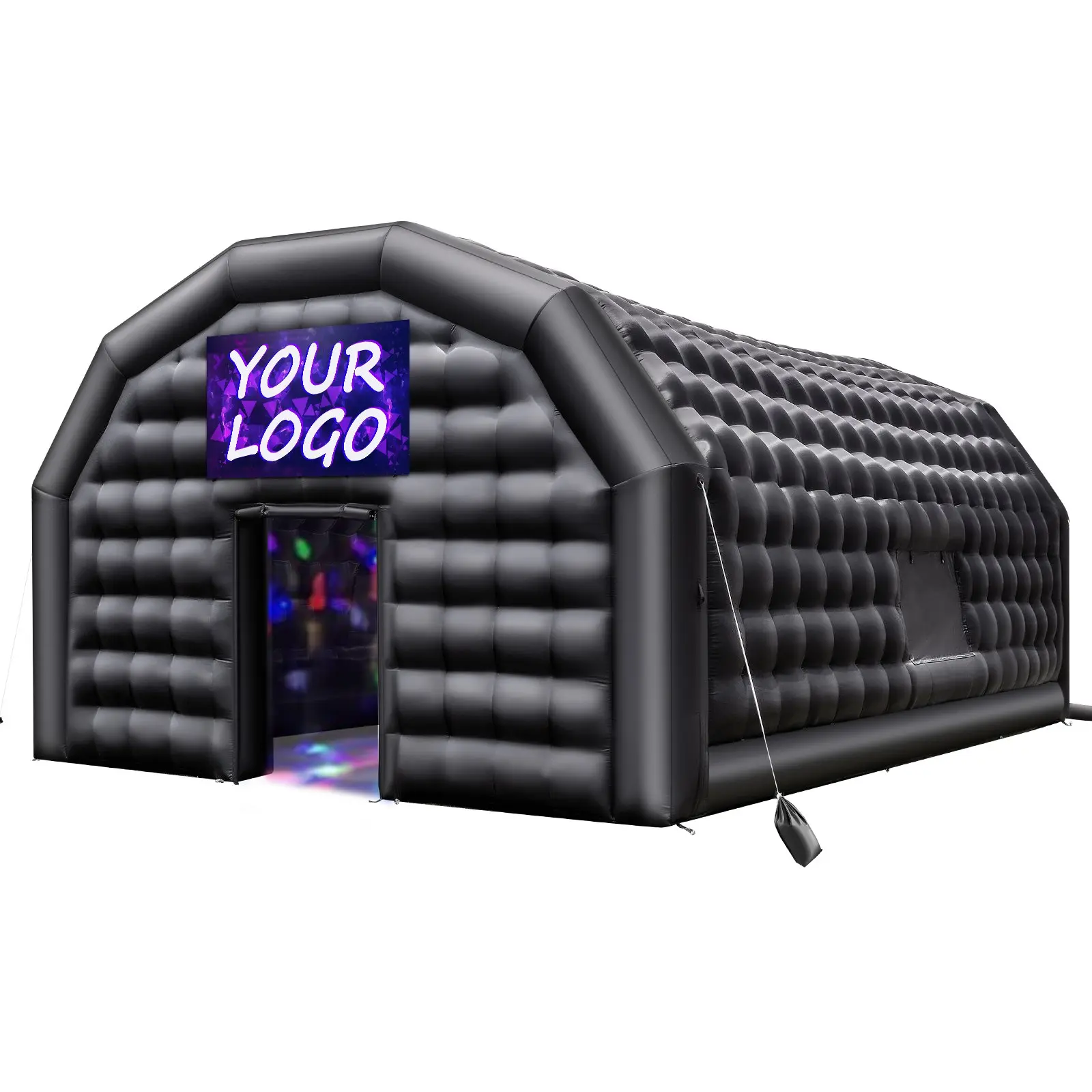 VEVOR Durable Oxford Fabric Build Inflatable Outdoor Air Cube House, 26.2x19.7x13.1 ft/8x6x4 m, 1100W Blower, Sandbag Set, Carry Bag, Ventilation Windows, Stable Setup, User-Friendly Features, for Wedding, Event
