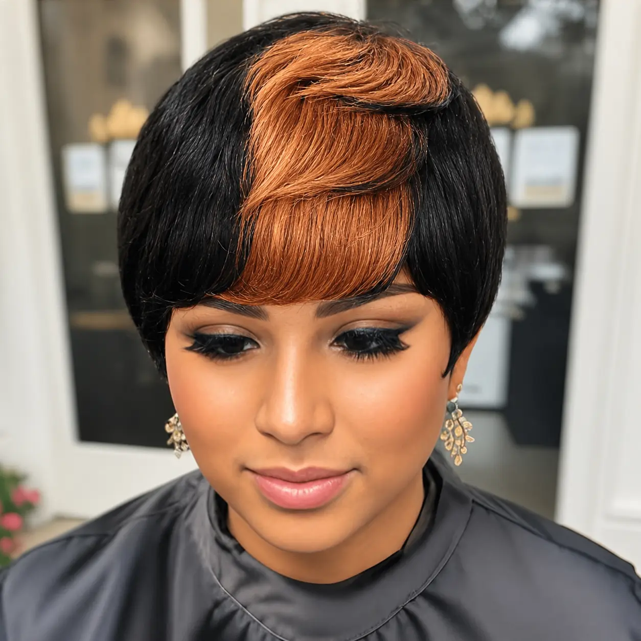 089 Wholesale P1B/30# Brazilian Remy Human Hair Machine Made Wig Short Curly Pixie Cut Wigs for Black Women Natural Black Human Hair Wig