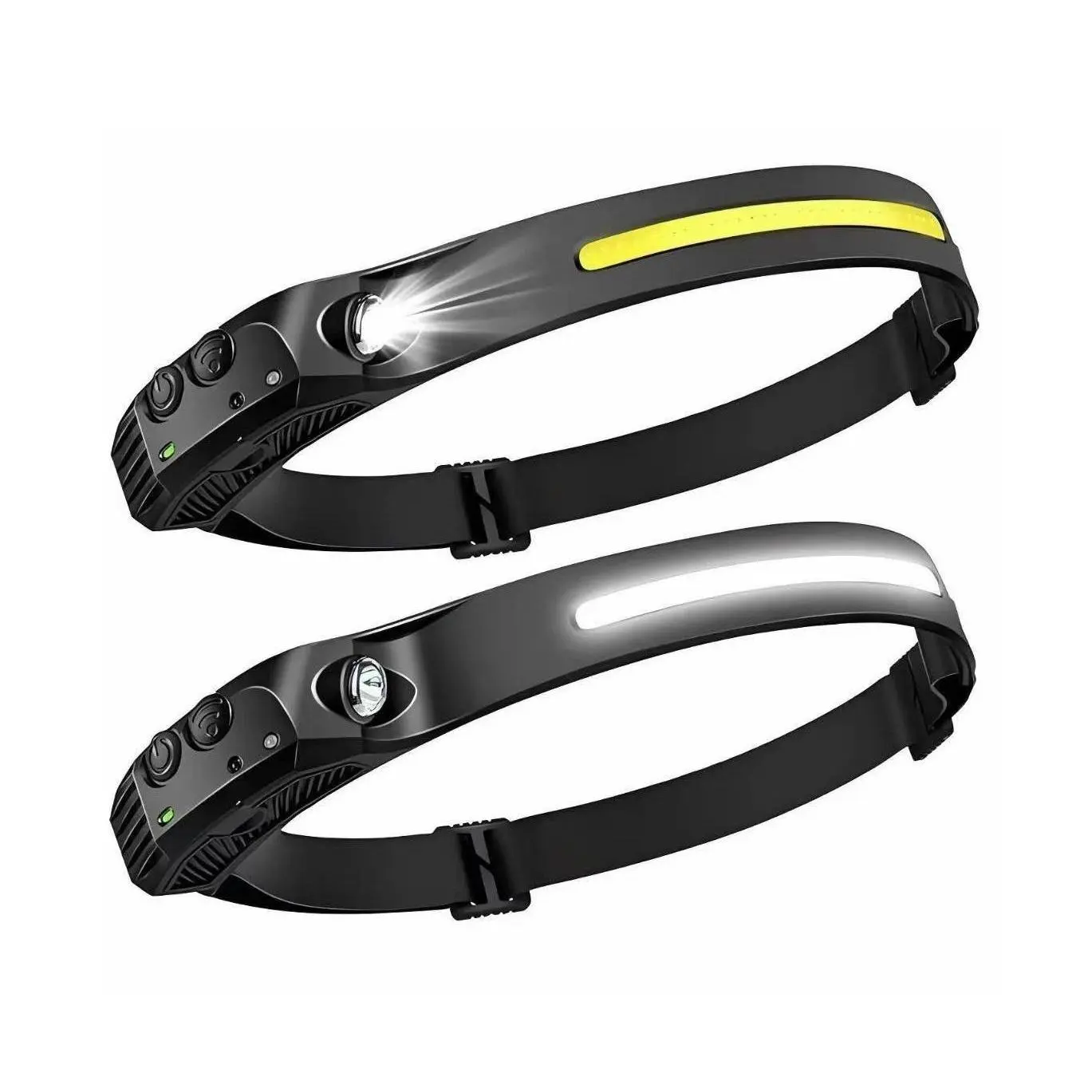 2-Pack LED Rechargeable Headband Headlamp, 230° Wide Beam High Lumen Light with 5 Adjustable Light Modes (Including Strobe Mode), Motion Sensor, Long Battery Life for Outdoor Activities, Led Rechargeable Headlamp, Bright 230° Wide Beam, Adults, Runners Ca