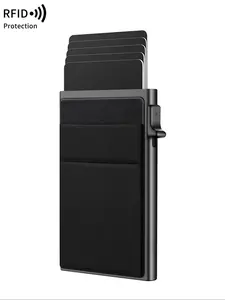 Men's Aluminum Wallet, Trifold Card Holder, Simple Design, Durable Material, Safe Credit Card Holder, Perfect for Daily Use, All Seasons Casual Style