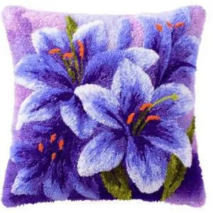 latch hook kits for adults Latch Cushion pcs, Valentine's Day giftBirthday gift, Pre-print pattern needle art set DIY pillowcase, for or Beginners Adults to Knott, DIY Latch Hook pcs, 43cm x 43 cm/17inx17in