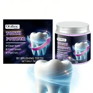 Teeth Powder with Hydroxyapatite, Color Correction, Stain Removal, Toothpaste Enhancer, Teeth Stain Cleaner, 50g, Oral Hygiene Enhancement