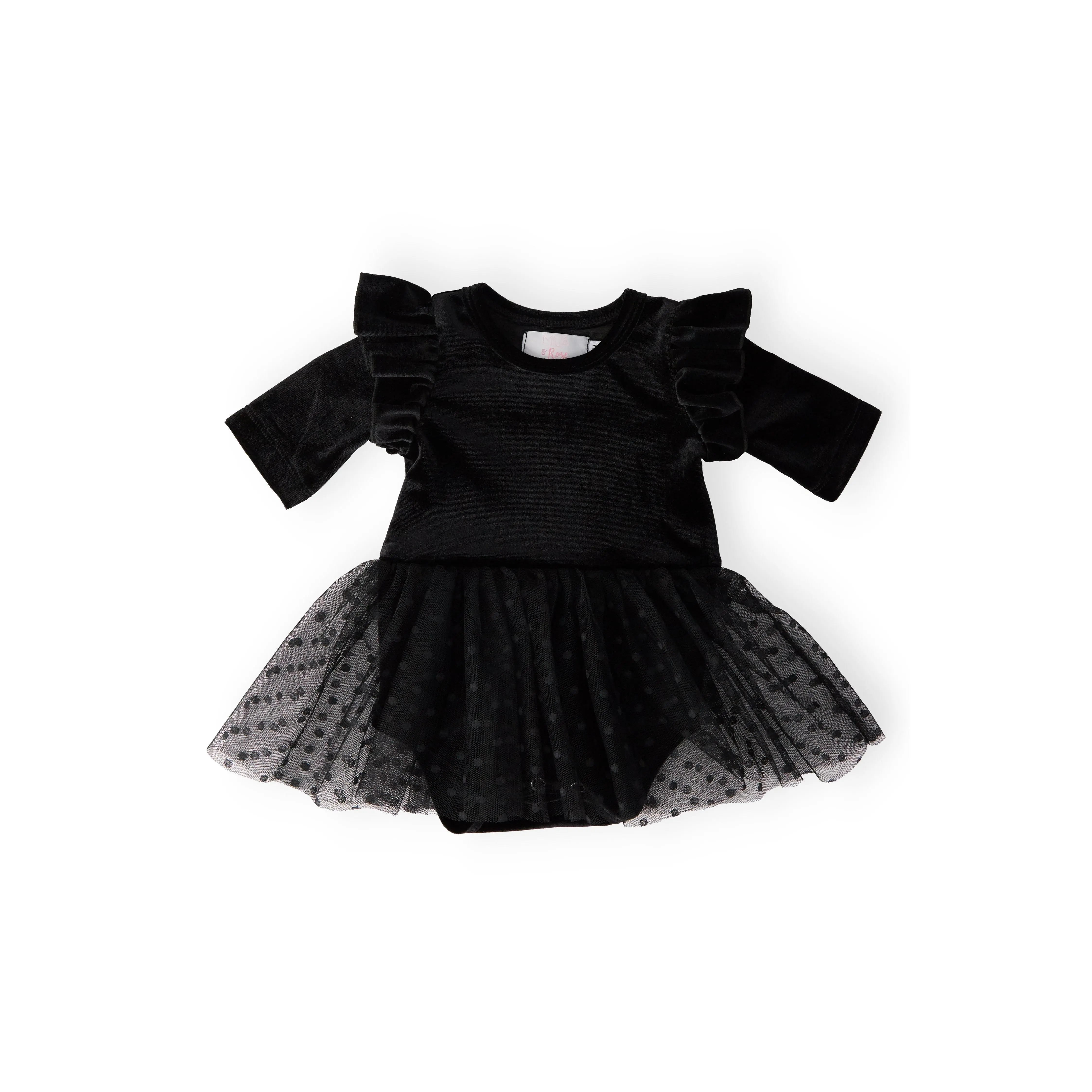 Black Velvet Tutu Bodysuit