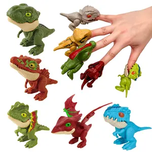 10 PCS Jurassic World Animal Theme Unisex Toy Dinosaur Figures for 3+ Kids, Eco-Abs Plastic Painless Biting Finger Design, Movable Mouth,Party Favors, Fun Birthday Gift, Easter Basket Stuffers tiktokshopspringglowup summervibes,summervibes