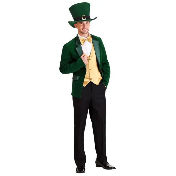 Men's Gold and Green Leprechaun Costume