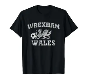 Wrexham Football T Shirt Wales Soccers Jersey Retro Vintage T-Shirt
