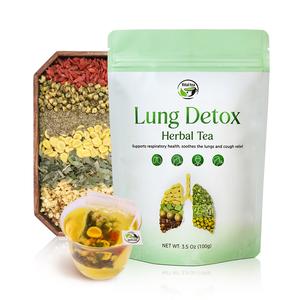lung detox tea - organic natural ingredients with thyme, monk fruit & chrysanthemum for lung health - 100g(3.5oz) - gmo free, herbal tea beverage