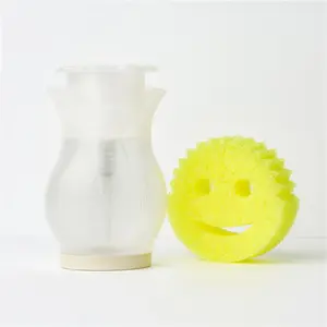 Soap Daddy Soap Dispenser with Original Scrub Daddy Scrubber Colorful Translucent