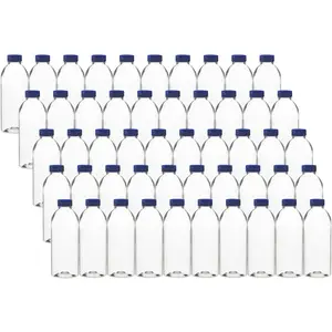 Rani Clear Plastic Bottles | 20oz PET Bottle with Flip-top Caps | BPA - FREE | Home & Commercial Use, Containers for Sauces, Condiments, Shampoo, Lotion, Sanitizer| Made in USA - Pack of 50