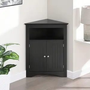 sideboard cabinet,corner cabinet,Bathroom Floor Corner Cabinet with Doors and Shelves, Kitchen, Living Room,Free Standing Storage Cabinet for Bathroom