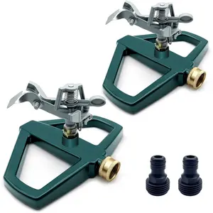 2 Pack Sprinklers for Yard, Lawn Sprinkler with 360 °   Coverage, up to 5,800 Sq. Ft, Base for Medium to Large Yards, Yard&Areas