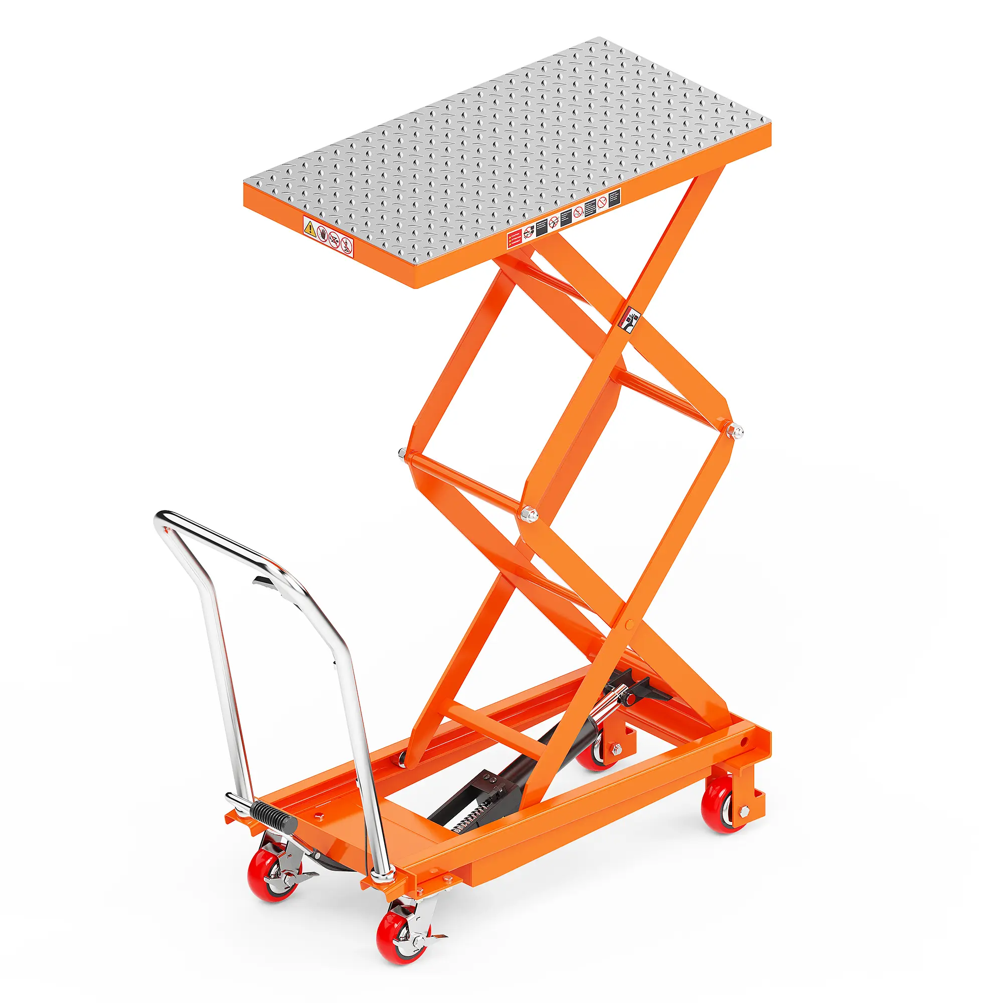 【DealsForYouDays】Hydraulic Scissor Lift Table Cart, 330/500 lbs Capacity 50/28.5 Inch Lifting Height Portable Hydraulic Lift Cart with 4 Wheels and Non-Slip Pad, Heavy Duty Lifting Platform Dolly for Material Handling Work Cart Tool Cart Tire Moving Cart