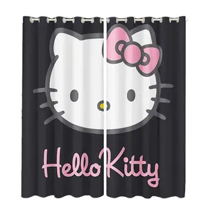 Sanrio Hello Kitty Shower Curtain Classic Pink Bow Design for Kids' Bathroom Decor Whimsical and Sophisticated