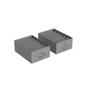 SONGMICS Large 6-Compartment Foldable Clothes Organizers