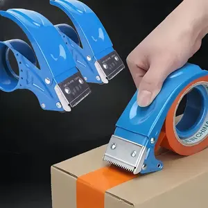 Metal Tape Dispenser Cutter, Handheld Ergonomic Handle Sealing Packing Shipping Tool, Manual Packaging Machine, Portable Adhesive Tape Cutting Device