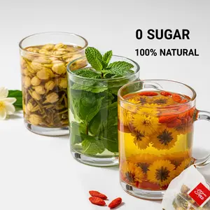 Peppermint Green Tea&Chrysanthemum Wolfberry Tea&Jasmine Tea,Natural Plant Tea Combination Pack,no sugar, no caffeine 30 tea bags Beverage Herbal