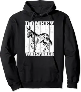 Donkey Whisperer Donkeys Burro Farmer Pullover Hoodie - Nallelycor Shop 63B09PLL442D