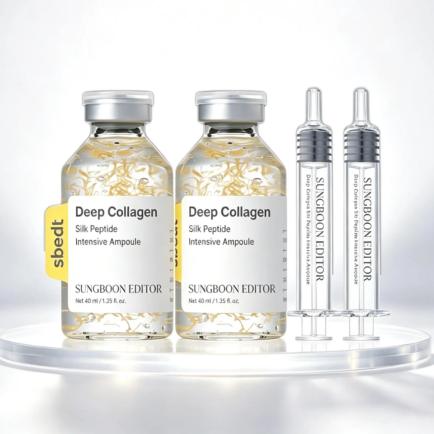 Sungboon Silk Lifting Peptide Ampoule - Korean Anti-Aging Facial Serum with Peptides, Deep Collagen, At-Home Wrinkle Reduction, Skin Plumping & Smoothing