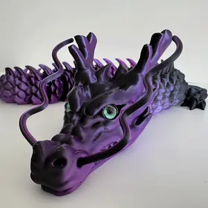 35.44-Inch Giant 3D-Printed Dragon Statue - 1-of-a-Kind Glam Art Collectible Figurine, Ideal for Office Desktops & Car Interiors, Perfect Gift for Graduates, Vibrant Color Home Supplies Decor