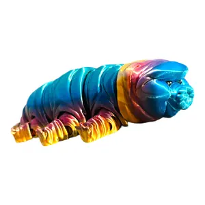 XL Metallic Rainbow Tardigrade. Desk Pet. Articulated. 3D Printed Hand Painted