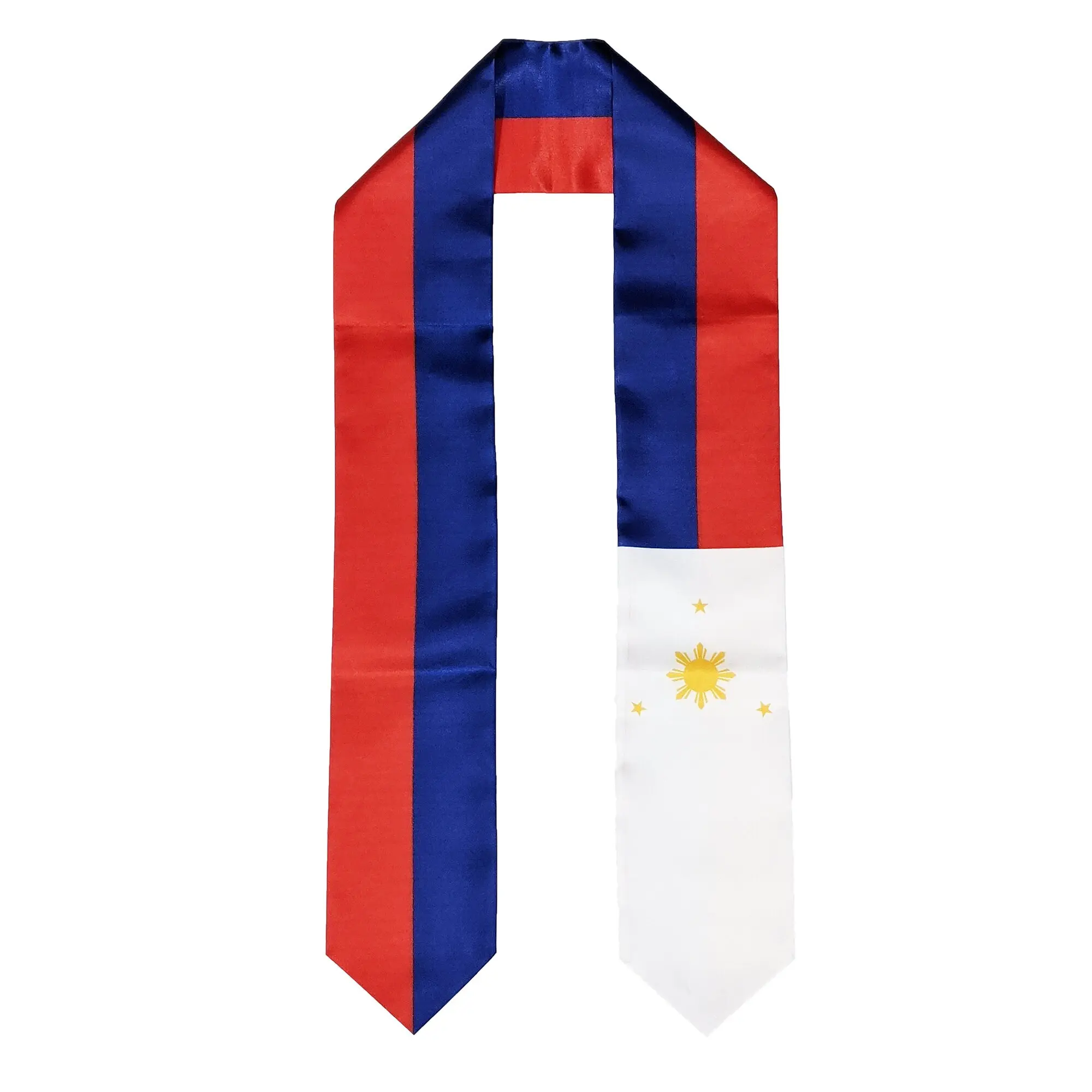 Philippines Flag Graduation Stole, Sash, Scarf, Gift, Students, Quality, High School, College, Scarves, Adults, Men and Women, Satin