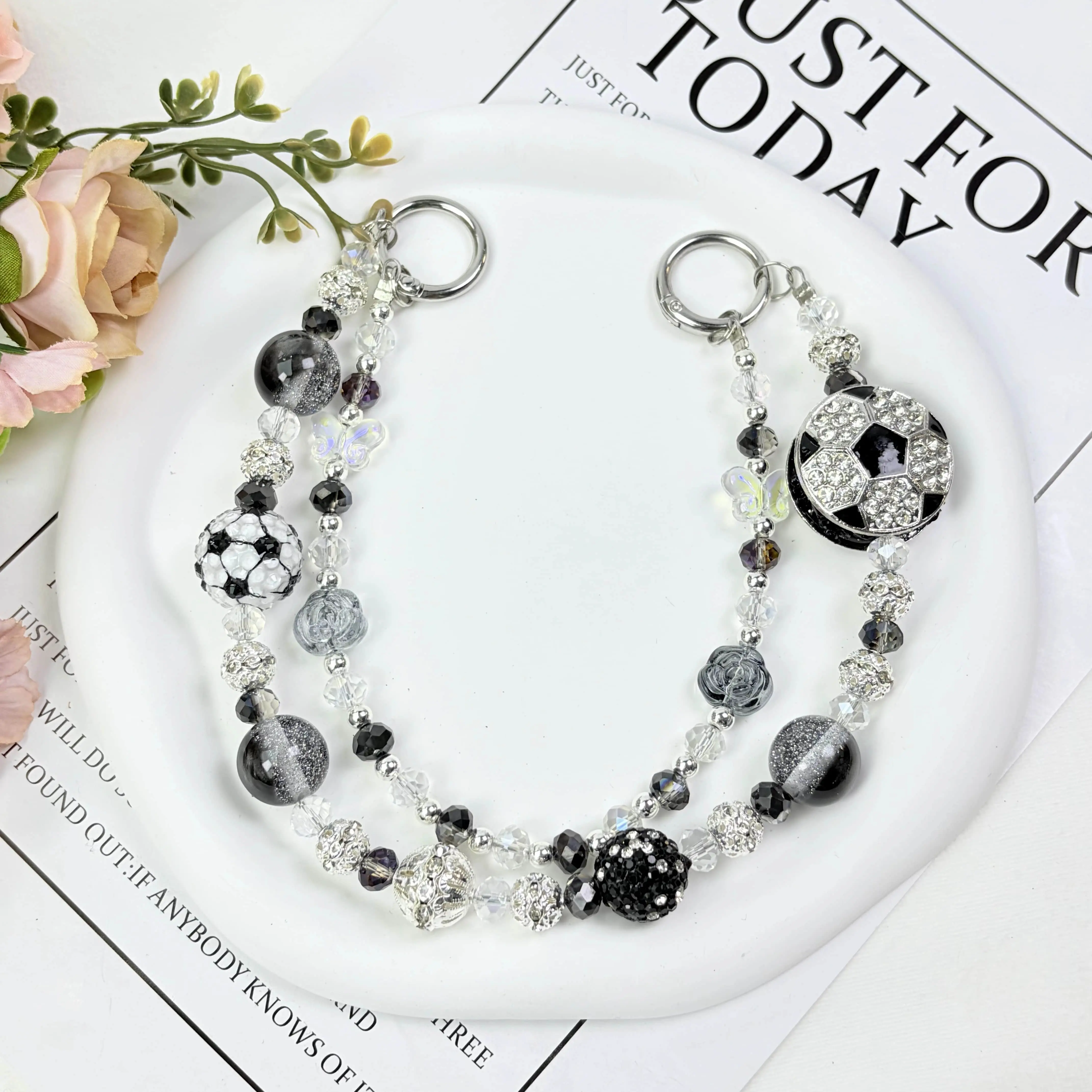 Football&Soccer Style Bag Charm,Delicate Handbag Pendant Accessory for Women, Detachable Bag Charm,Pretty Holiday Gift,Ideal Birthday Gift for Girls & Women,Summervibes