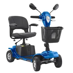 VEVOR Heavy-Duty 4 Wheel Mobility Scooter for Adults Seniors - Folding Electric Powered Mobility Scooter 12 Mile Long Range, Travel Scooter with 9 Climbing Capacity, 265lb Capacity