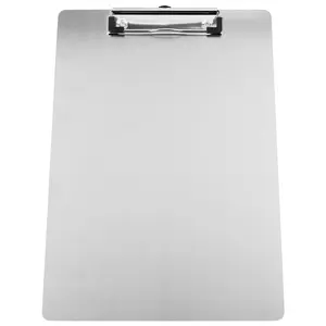 Metal Clipboard Folder A4 Stainless Steel Clip Board Bill Storage Folder Writing File Board Menu Splint for Business US