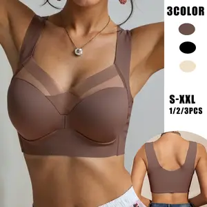 EssElegance 1/2/3PCS Wire-free Seamless Bra for Women - Daily Comfort Bralette , Breathable Stretch Fabric, No Digging & Back Smoothing