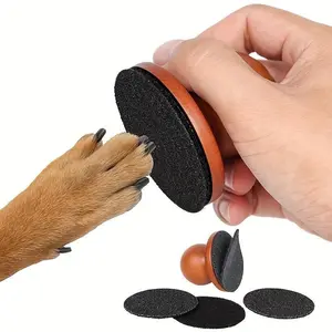 No Pressure Dog Nail Trimmer File - Scraper with black matte finish and wooden handle for easy, gentle trimming - Suitable for all dog breeds