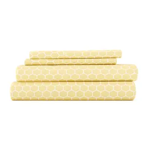 Honeycomb Pattern 4-Piece Sheet Set