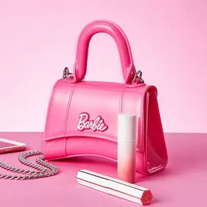 【Halloween Candy Pack】Barbie Collection Hourglass Jelly Bag Pink Party Favor Crossbody Bag Handbag,Birthday gifts, Halloween gifts,Children's gifts,cozyvibes