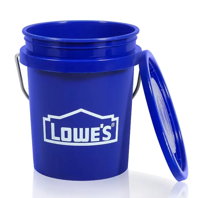 Blue Mini Bucket with Lid – Plastic Gift Basket, Desk Organizer, Pen Holder, Party Favor