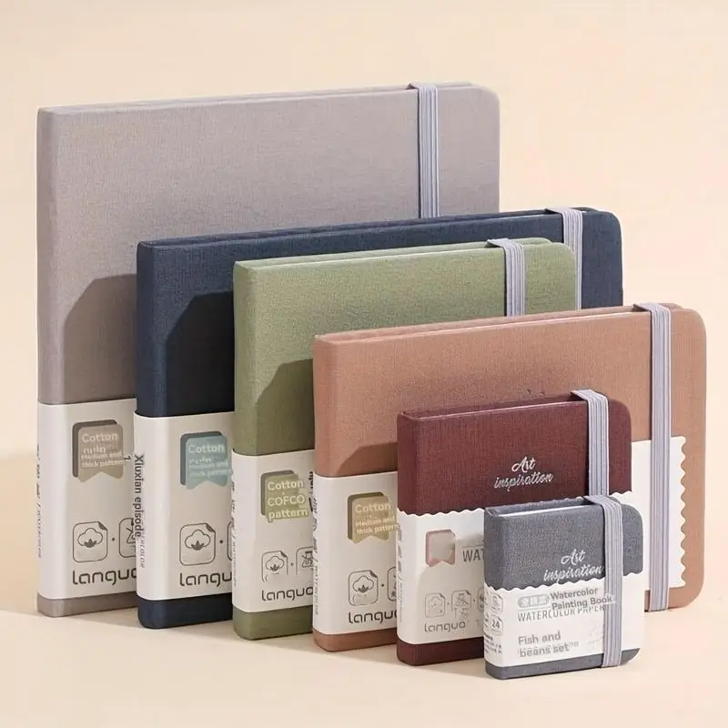 Watercolor Book, 1 Count Portable Watercolor Paint Drawing Book, Color Drawing Sketch Book, Art Supplies for Home School Office