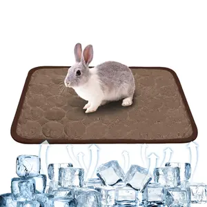 Small Animal Cooling Mat, Reversible Fleece Pad, Absorbent & Leak-proof Pet Mat, Multi-use Pet Supplies for Cage & Carrier