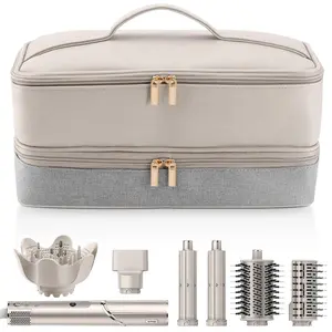 Travel Carrying Case for Hair Dryer Styler – Double Layer Storage Bag for Airwrap Brushes & Hair Tools