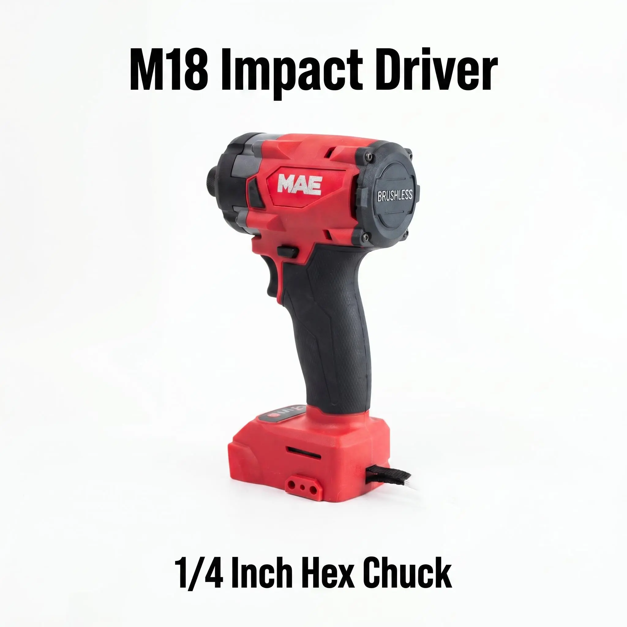 MAE M18 1/4 Inch Impact Driver,300Nm Max Torque Cordless Electric Screw Gun  Impact  Driver  high torque cordless impact  m  torque   brushless impact wrench striker tool    cordless    electric  wrench   maximum   Torque variable speed controller removal