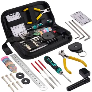 POGOLAB 31Pcs Guitar Repair Kit, Guitar Tool Kit, Guitar String Winder Tool, Guitar Maintenance Kit, A Gift for Guitar Enthusiast Beginners Proscenium, Ukulele Bass Banjo Acoustic Guitar Tools