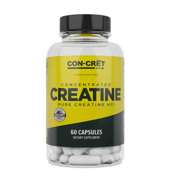 ProMera Sports CON-CRET Stimulant-Free Protein Supplement Capsules - Edible Dietary Supplement for Fitness & Wellness Muscle Support (60 Count), Stimulant-Free Protein Supplements