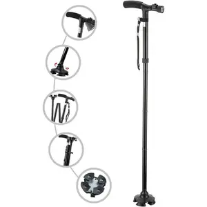 LED Hiking Pole with Light – Adjustable Folding Walking Stick – Ergonomic Handle & Durable Metal Frame – Portable Trekking Stick for Hiking, Backpacking, Camping & Night Walking tiktokshopspringglowup