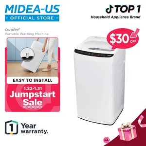 Comfee' Portable Washing Machine, gift, 0.9 cu.ft Compact Washer With LED Display, with pump, 5 Wash Cycles, 2 Built-in Rollers, Space Saving Full-Automatic Washer, Jumpstart