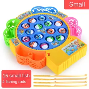 15Pcs Electric Fishing Toy Set Spinning reel design Develops hand-eye coordination Educational toy for children Back-to-school gift Requires user-supplied AA batteries