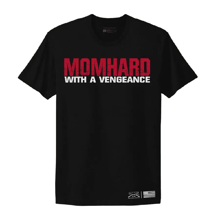 Women's Mom Hard Boyfriend Fit T-Shirt - Black