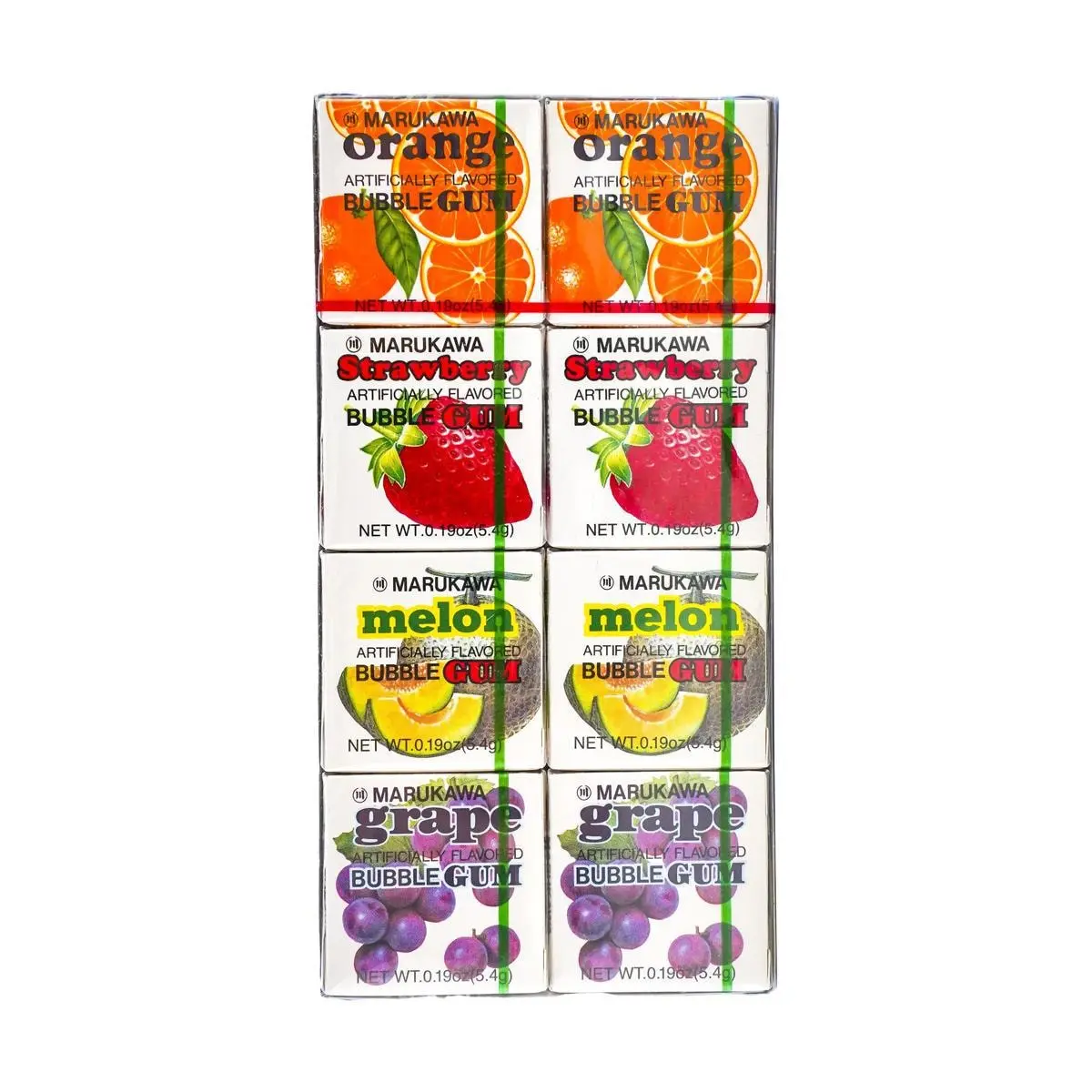 MARUKAWA Japanese Fruit Flavored Bubble Gum 4 Flavors 43g - Chewy & Fun