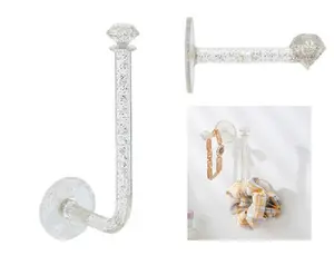 TIKA 2-Pack Adhesive Scrunchie Holder Set, Wall-Mounted Hair Accessories and Jewelry Organizer for Display and Storage