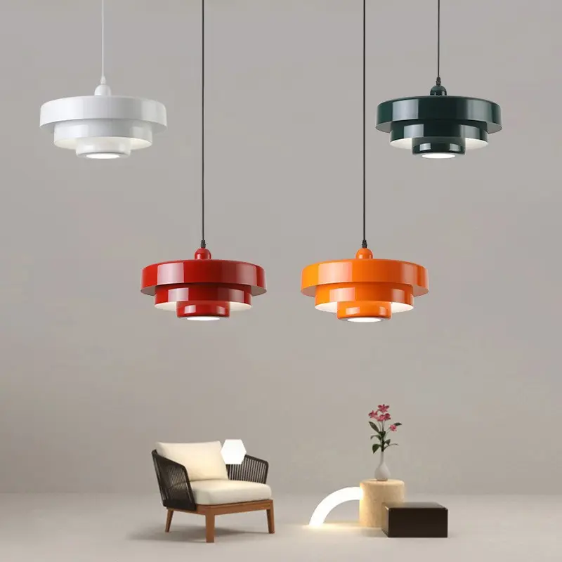 Nordic LED Pendant Light, Simple Cream Style, Warm Light for Restaurant, Bar, Bedroom, Study Room, Living Room Decorative Lamp, Indoor Light