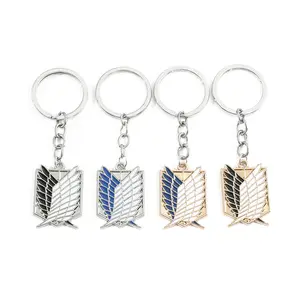Anime  Attack on Titan Enamel Badge Pendant Decoration Metal Keychain for Women Men Jewelry Accessories Gift